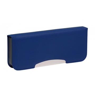 日本文具 SONIC - 硬式雙面鉛筆盒(防開鎖設計+附削鉛筆器)-藍