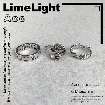 ☆LimeLight☆ 兔年 兔兔 兔子 星星 笑臉 滿版 龍爪 龍戒指 蛇籠 可調整 飾品 戒指 27