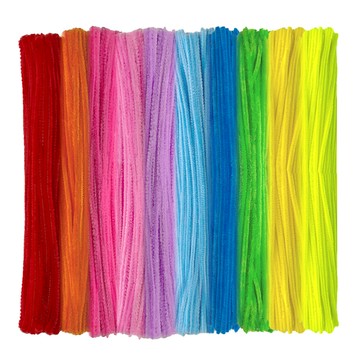 Mandeul Hobby 彩色裁切細絨毛鐵絲線  顏色隨機  500個