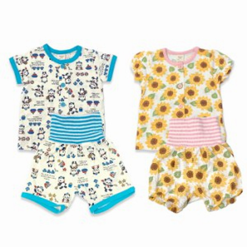 ベビー服 キッズ ファッション 保育園 入園準備 シャドー天竺 半袖パジャマ 80?p 90?p 95?p ku11410 【激安】 【SALE】  LINEショッピング
