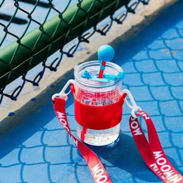 姆明moomin馬克杯有蓋帶吸管杯耐熱玻璃茶杯卡通咖啡牛奶水杯子