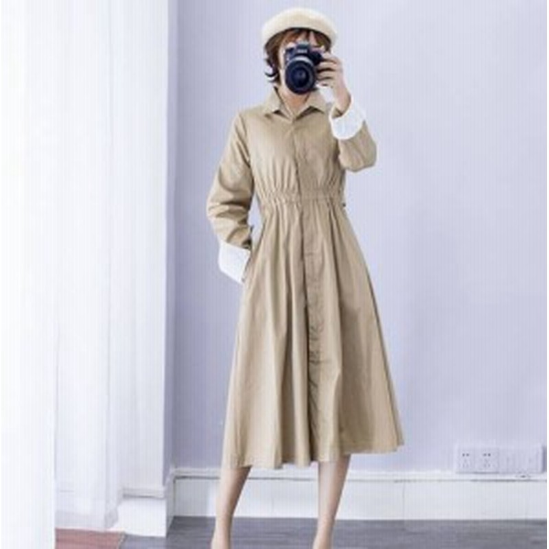 大きいサイズ ワンピース ゆったりワンピース 春新作 春服 新作 ロングワンピース トレンチ風 S M L ２色 春ワンピース 新作 ワンピース 通販 Lineポイント最大1 0 Get Lineショッピング