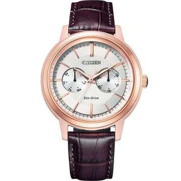 CITIZEN 星辰錶 GENTS系列光動能雙眼時尚皮帶腕錶(BU4032-11A)-39mm-白面皮革【刷卡回饋 分期0利率】【APP下單點數13倍送】