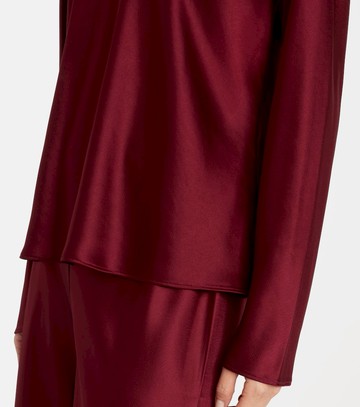 Leset Barb satin turtleneck top