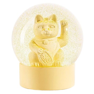 DONKEY 招財貓水晶球  黃色  高11cm