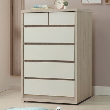 文創集 艾悠卡3尺六抽雙色斗櫃-89x52x123cm免組