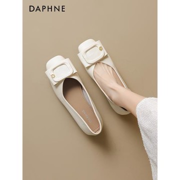 達芙妮淺口單鞋女2025新款春季低跟瑪麗珍女鞋法式軟底通勤媽媽鞋