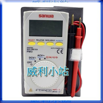 【威利小站】日本SANWA PM3  PM-3 名片型電錶 數字萬用表 超薄多功能袖珍式萬用表