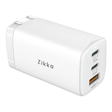 Zikko 即刻 PD 65W 氮化鎵智能充電器 C-G65W 113g 白色 三口快速充電  1個