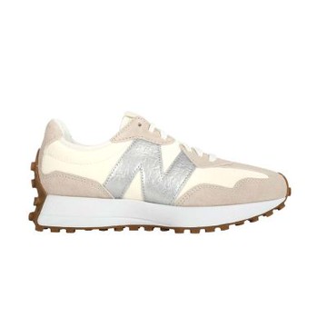 NEWBALANCE 327 女復古運動休閒鞋-327系列 麂皮 慢跑 N字鞋 W327240 米白棕銀