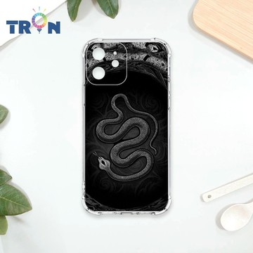 TRON IPhone 12 MINI 黑白蛇圖騰 四角防摔 軟殼 手機殼