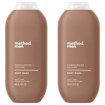 method 美則 男仕潔膚露 檀香岩蘭草  532ml  2瓶