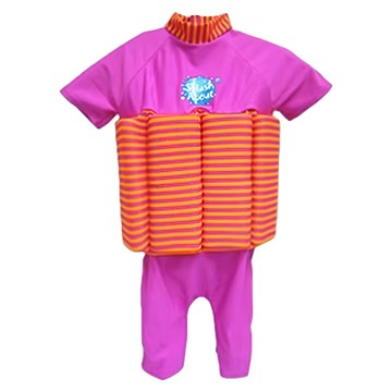 Splash About UV FloatSuit 兒童防曬浮力泳裝  4~6歲  桃紅色 + 芒果橘條紋