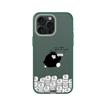 iPhone 15 Pro Max Clear 憂墨綠 - 奧樂雞 Ology - All Money Back My Phone