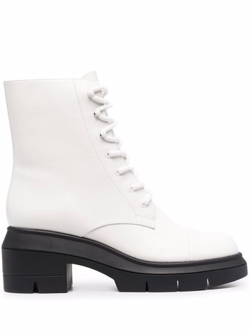 Stuart Weitzman - Nisha 40mm boots - women - Leather/Rubber/Leather - 41 - White
