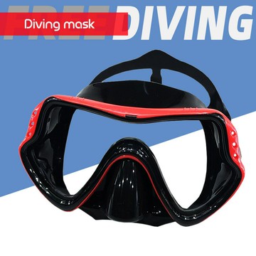 成人男女新款潛水鏡大框矽膠面鏡浮潛面罩全幹式潛水眼鏡裝備跨境鑫弘-戶外運動