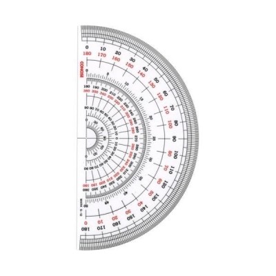 TTC コンサイス 半円分度器 S-12 12cm | LINEショッピング