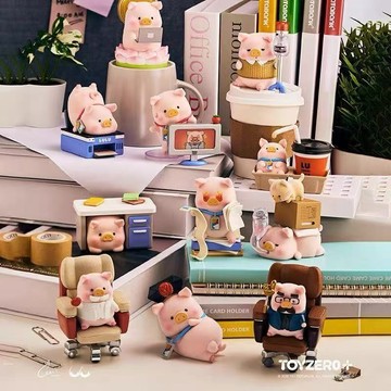 ❤️豬事皆宜🐷零加上班豬事多LULU罐頭豬 LULU罐頭豬系列盲拆 創意LULU豬桌面擺件 交互式盒玩 趣味公仔 交換禮
