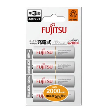 FUJITSU 富士通 3號 2000mAh 充電電池 4入 / 卡【APP滿額下單10%點數(單一帳號最高5000點)】1/31止