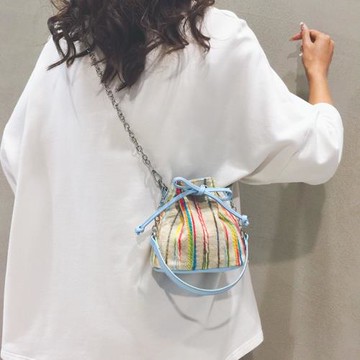 迷你小包包女斜挎包2025夏季新款手提水桶包高級感小眾鏈條單肩包