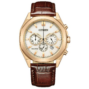CITIZEN 星辰 CHRONOGRAPH CA4593-15A 三眼光動能紳士時尚腕錶 白面 41mm｜樂天全館特惠中★指定刷卡回饋10%