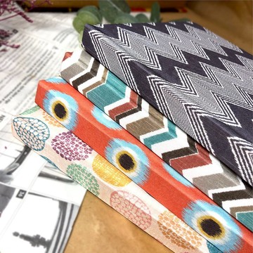 幾何圖騰圖麻布精裝筆記本 共4圖