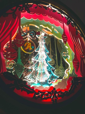 光影故事 紙雕聖誕樹掛飾小夜燈 客製化聖誕禮物 聖誕禮盒 自訂名