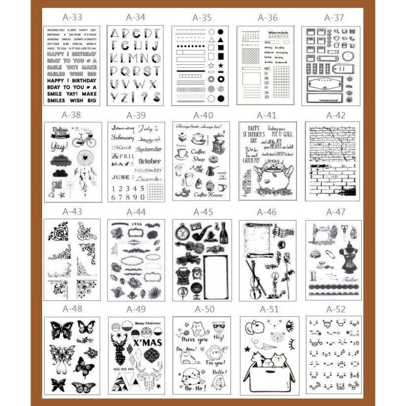 即日出荷 クリアスタンプ クリアスタンプシート 透明 A33-52 アクリル