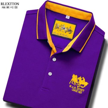 純棉男士翻領短袖T恤刺繡高檔polo衫品牌男裝體T恤帶領上衣服夏季