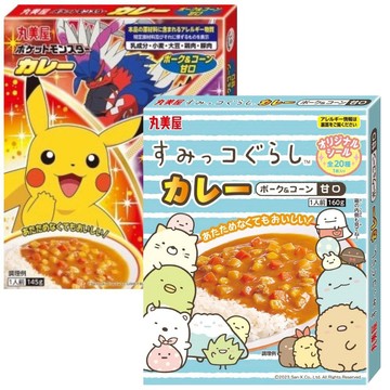 *貪吃熊* 日本 丸美屋 速食咖哩 角落生物 寶可夢 甘口 咖哩 咖喱 速食 燴醬 醬料包 調味包 燴飯 燴料 方便料理
