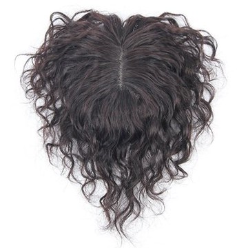 假髮片真髮絲-20cm捲髮補髮塊透氣女假髮2色73us15【獨家進口】【米蘭精品】