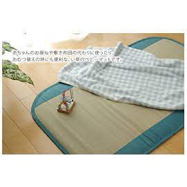 現貨 日本製九州天然草編兒童涼蓆 70x120 草蓆 吸濕排汗舒適透氣 適合當兒童地墊及遊戲墊 日本進口