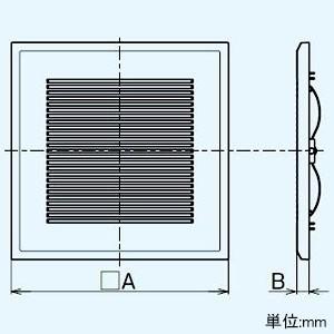 三菱 ダクト用換気扇別売グリル インテリア格子タイプ 475×22mm マットブラック P-395GB2-CK