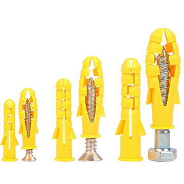 塑料膨脹管小黃魚膨脹螺絲膠塞不銹鋼自攻螺絲木螺釘6mm8mm10mm