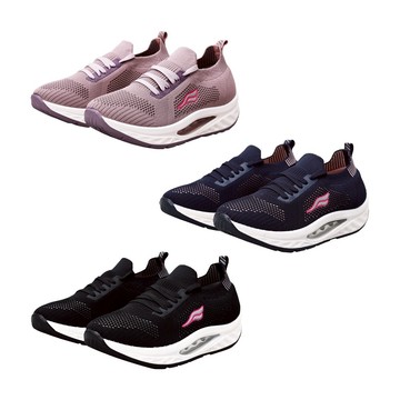 HANGTEN專利足弓氣墊鞋 女鞋 休閒鞋 健走鞋 編織鞋 保庇天后 王彩樺代言 減壓鞋墊 紓壓 彈力 美腿 藕 藍 黑