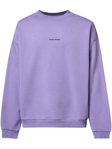A BETTER MISTAKE - logo-print knitted jumper - men - Organic Cotton - 3 - Purple