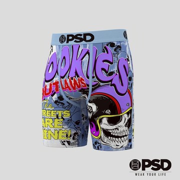 【PSD Underwear 官方旗艦店】COOKIES- 平口四角褲-我就叛逆-藍色