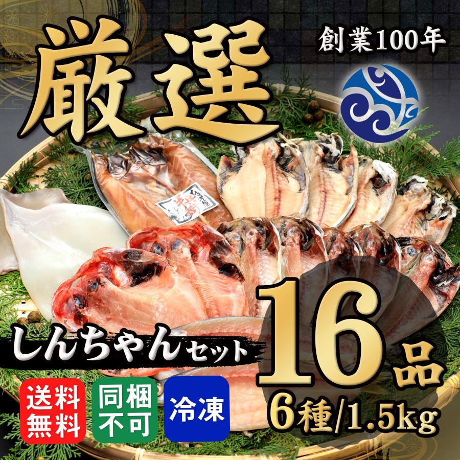 干物 しんちゃんセット 6種類 16品 干物セット オリジナル 詰め合わせ お中元 贈答品 お歳暮 お年賀 ギフト 自宅用 小田原 送料無料