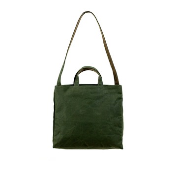 日本Tiny Formed極簡工業防水帆布手工車縫中型托特包肩背包橄欖綠