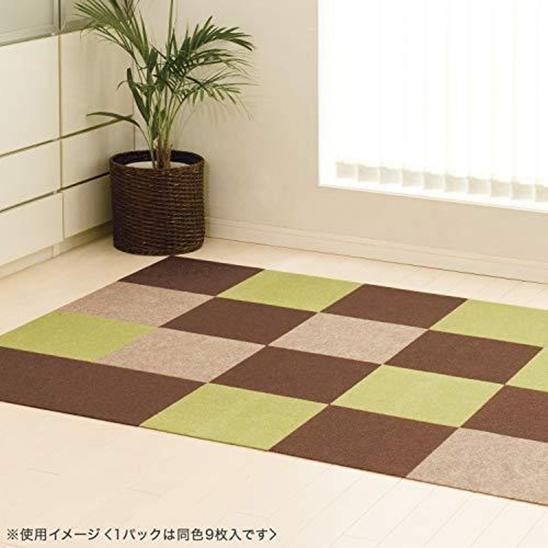 レック ぴたQ 吸着 タイルマット 30×30cm 9枚入 ベージュ (タイル