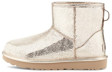 WMNS UGG CLASSIC MINI METALLIC SPARKLE LIGHT GOLD