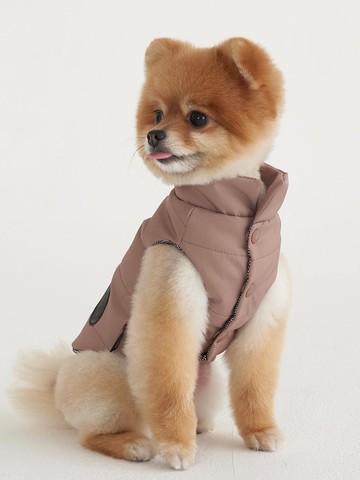 H.S Heat Padding Vest Jumper Apparel [Camel Beige]