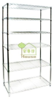 [家事達] TG-鍍鉻 六層置物架-超重網 (長 150X寬 60X高180CM) 鐵力士