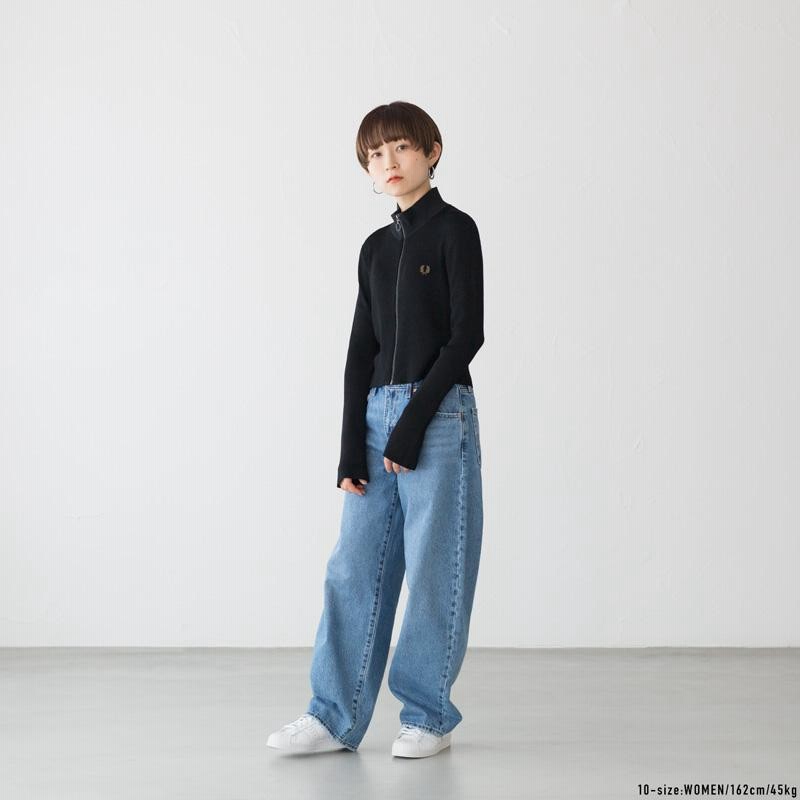 フレッドペリー レディース リブ ジップ スルー ジャンパー FRED