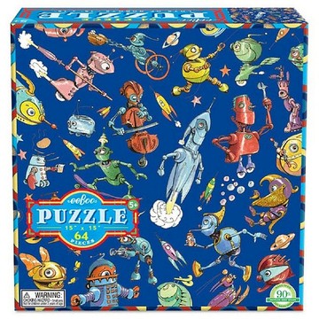 eeBoo 64片拼圖 -- 機器人 Lots of Robots 64 Piece Puzzle