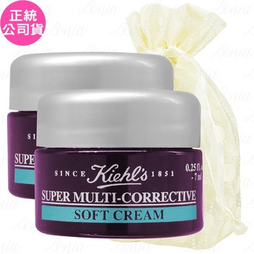 Kiehl s 契爾氏 超進化無油抗老乳霜(7ml)*2旅行袋組(公司貨)