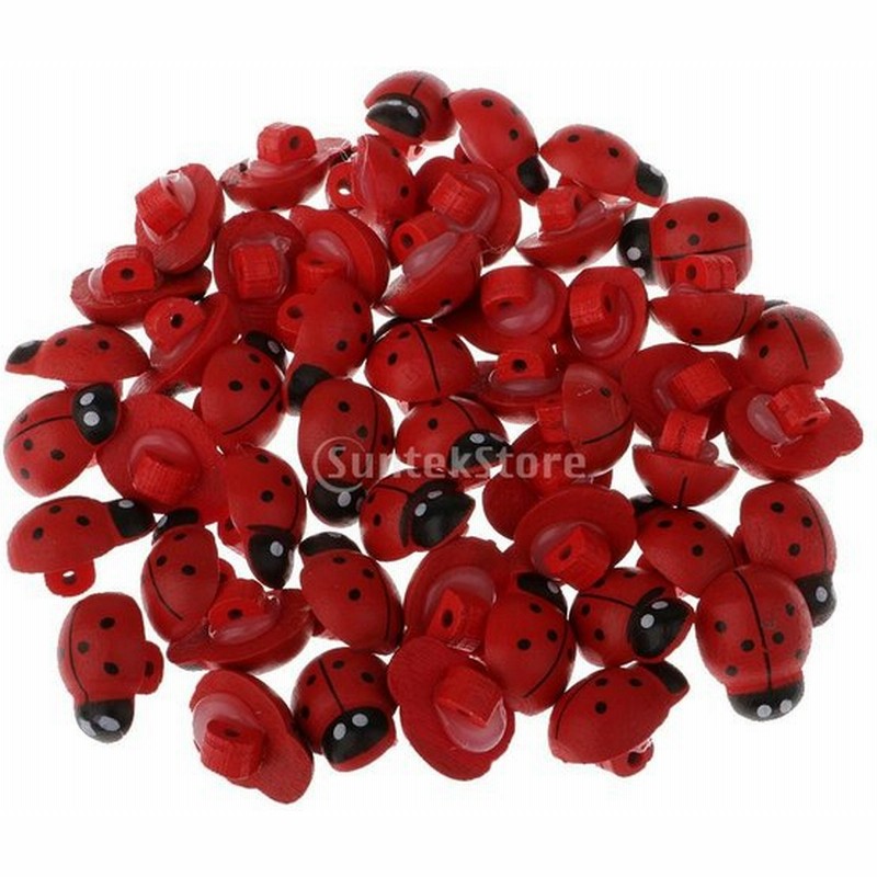 天道虫形 木製 縫製ボタン 手芸用品 パーティー飾り 子供 人形服 飾り用品 縫製穴付き 約50個 通販 Lineポイント最大0 5 Get Lineショッピング