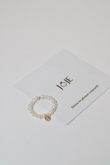 Elara 彈性吊鑽淡水珍珠戒指・聖誕禮盒・客製化禮物