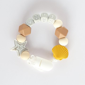 yiyi 星星 貝殼 客製化奶嘴鏈