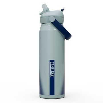 【墾趣】CAMELBAK 750ml Flip Straw不鏽鋼多水吸管保溫瓶(保冰) 晨霧藍